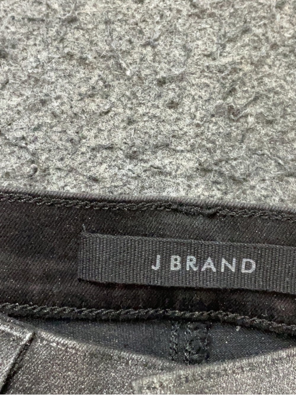 JBrand Maria High Rise Skinny Jeans 26 Silver Lament Coated Metallic Stretch NWT - Picture 5 of 6
